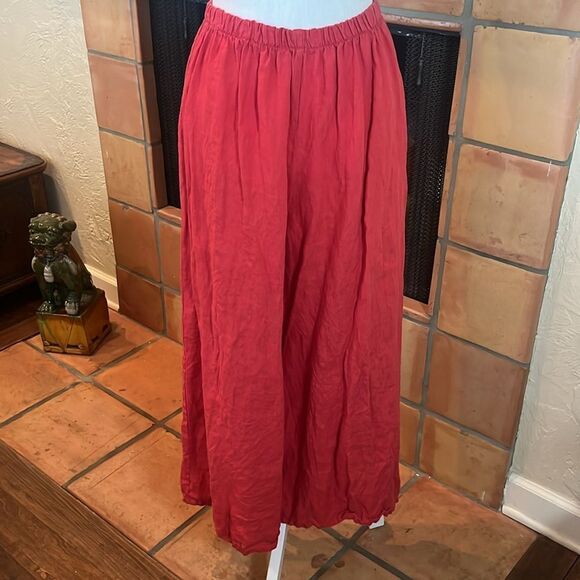 Bryn Walker 2-Piece Linen Set, Red, size L - Picture 8 of 12